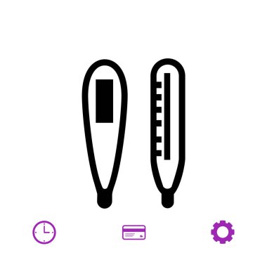 Termometreler basit simgesi