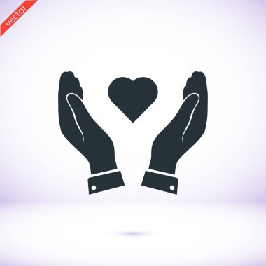 Ellerin simgesinde kalp