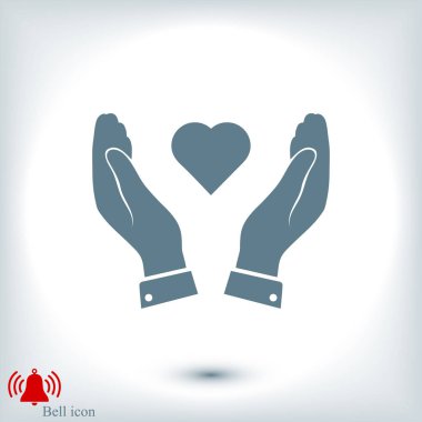 Ellerin simgesinde kalp