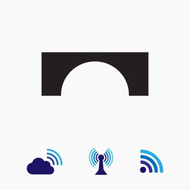 Köprü düz simgesi