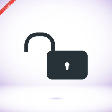 basit asma kilit simgesi