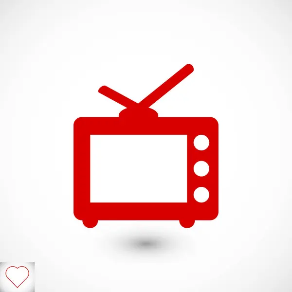 Icono de signo de TV — Vector de stock