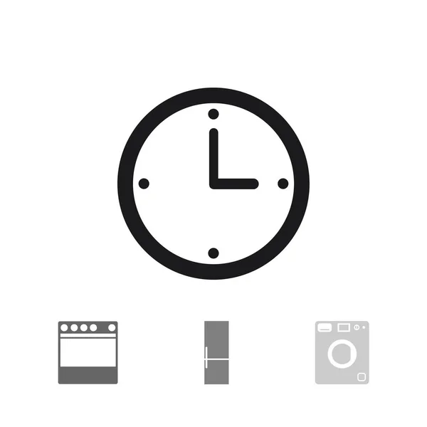 Reloj Icono plano — Vector de stock