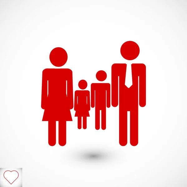 Conception de l'icône de la famille — Image vectorielle