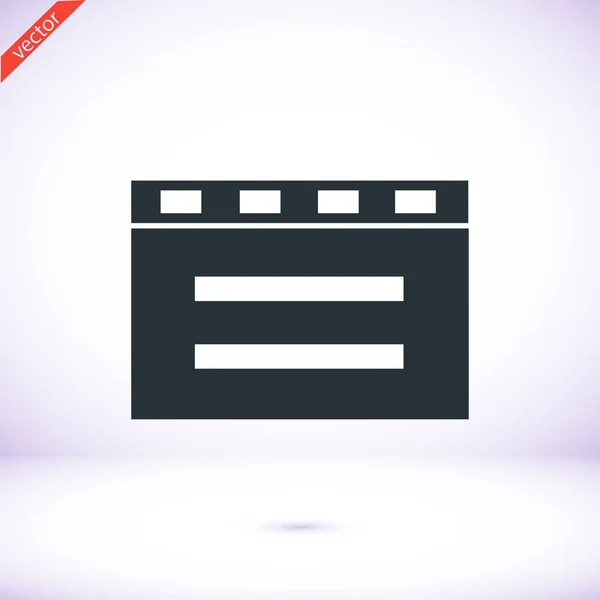 Ontwerp van cinema klepel pictogram — Stockvector