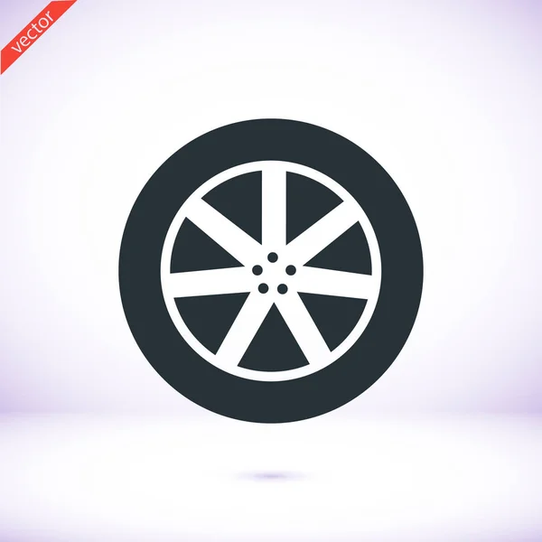 Icono de rueda de coche — Archivo Imágenes Vectoriales