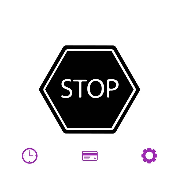 Stop sign icon — Stock Vector