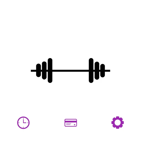 Barbell flat icon — Stock Vector