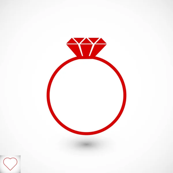Ring egyszerű ikon — Stock Vector