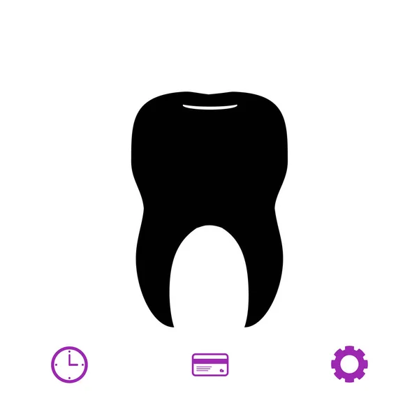 Ikona znak ząb — Wektor stockowy