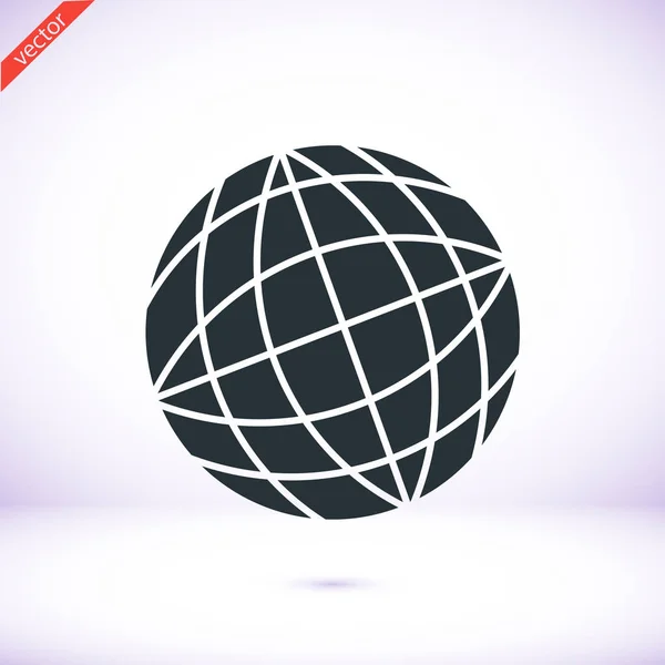 Plochá ikona Globe — Stockový vektor