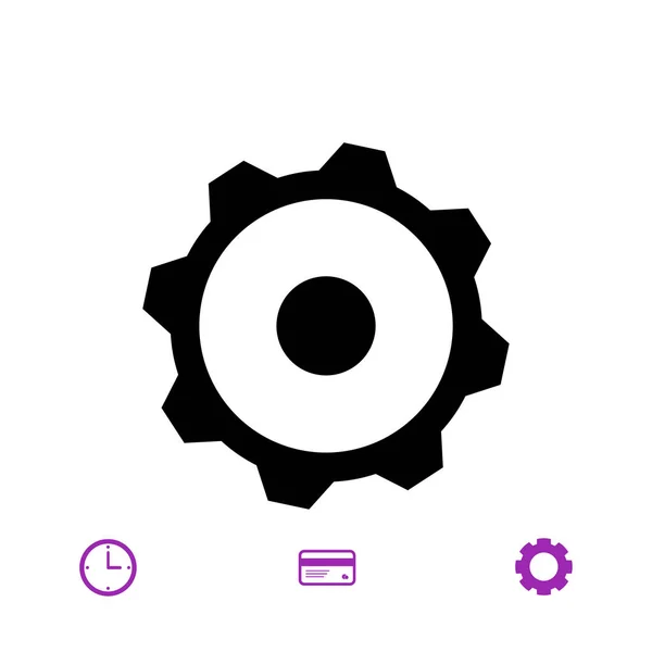 Ícone de configuração de engrenagem — Vetor de Stock