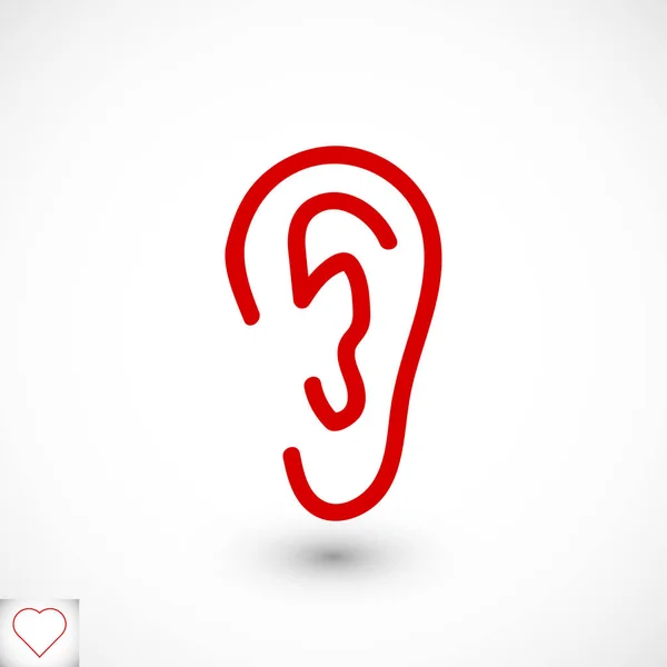 Human ear icon — Stock Vector