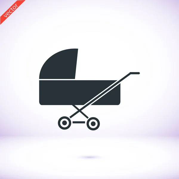 Baby pram ikonen — Stock vektor