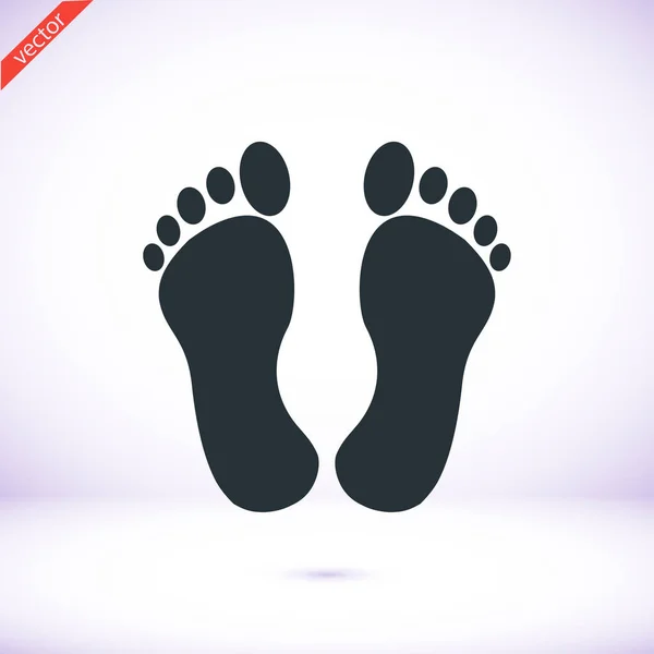 Semplice icona dei piedi — Vettoriale Stock