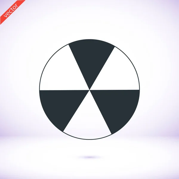 Radioactive web icon — Stock Vector