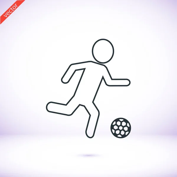 Icône de silhouette de joueur — Image vectorielle
