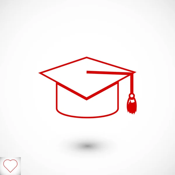 Icono de la tapa de graduación — Vector de stock