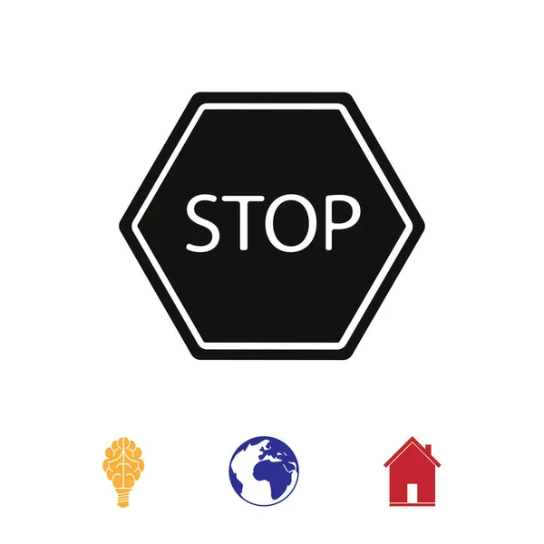 Eenvoudige stop icoon — Stockvector