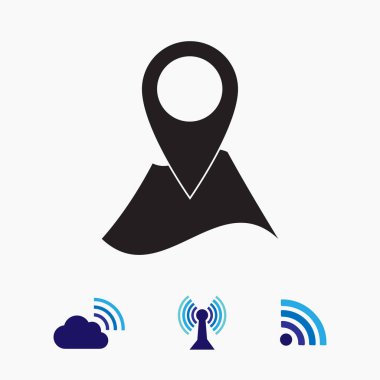 harita simgesi üzerinde toplu iğne