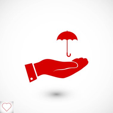 El simgesi olan şemsiye