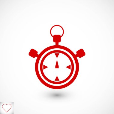 Stopwatch Düz Simgesi
