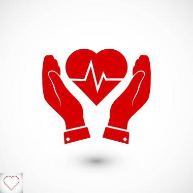 kalp ve el simgesi