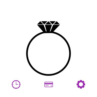 Yüzük basit simgesi