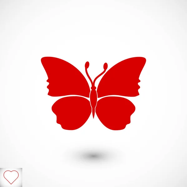 Mariposa icono simple — Vector de stock