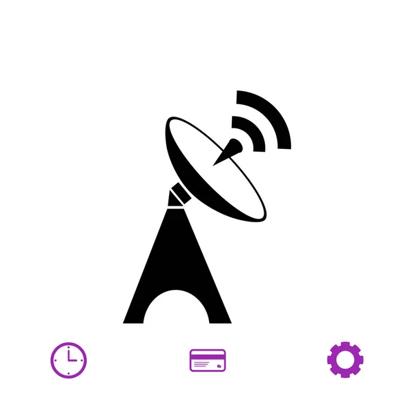 Satellite antenna icon — Stock Vector