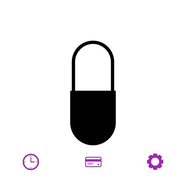 Icono de signo de cápsula — Archivo Imágenes Vectoriales