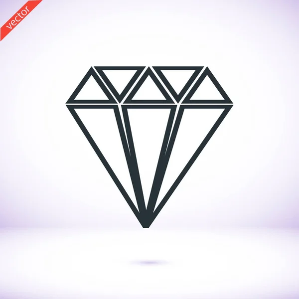 Jednoduché ikony Diamond — Stockový vektor
