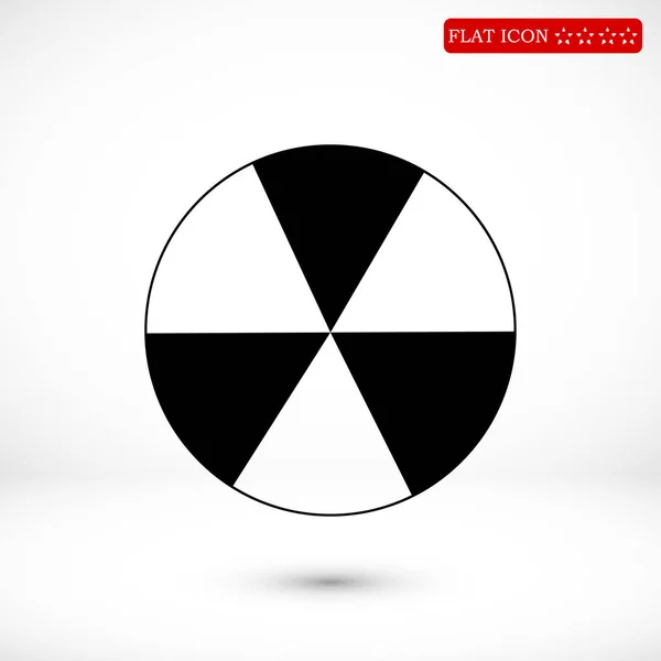 Icône web radioactive — Image vectorielle