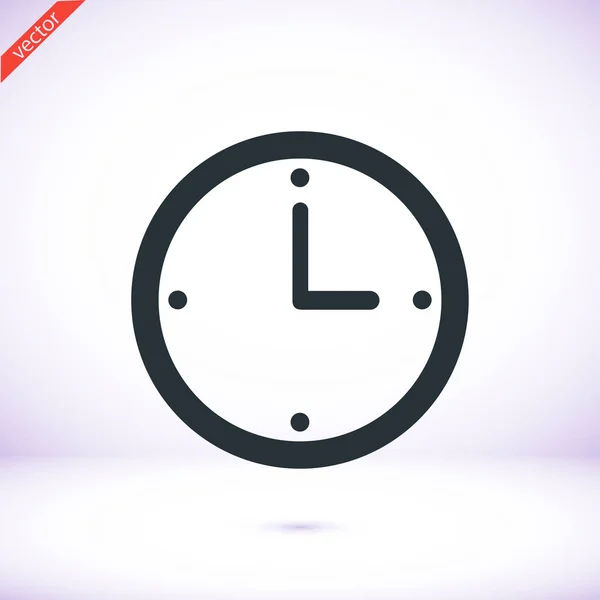 Reloj Icono plano — Vector de stock