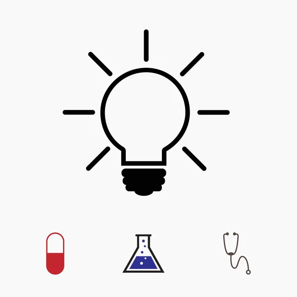 Lamp teken pictogram — Stockvector