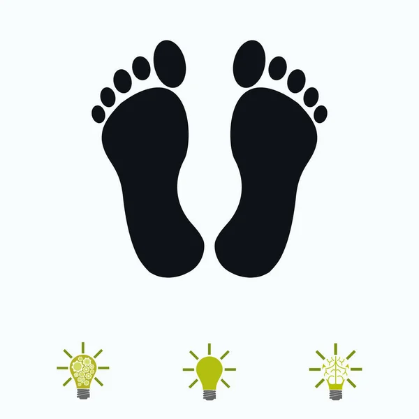 Footprint sign icon — Stock Vector