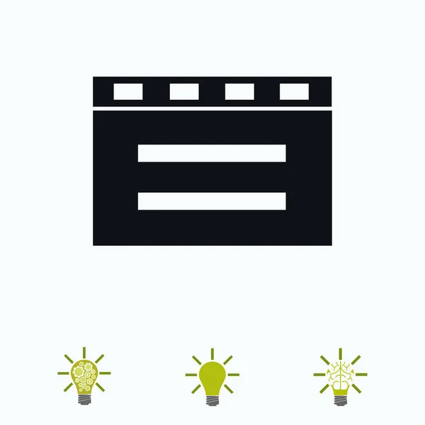 Cinema klepel pictogram — Stockvector