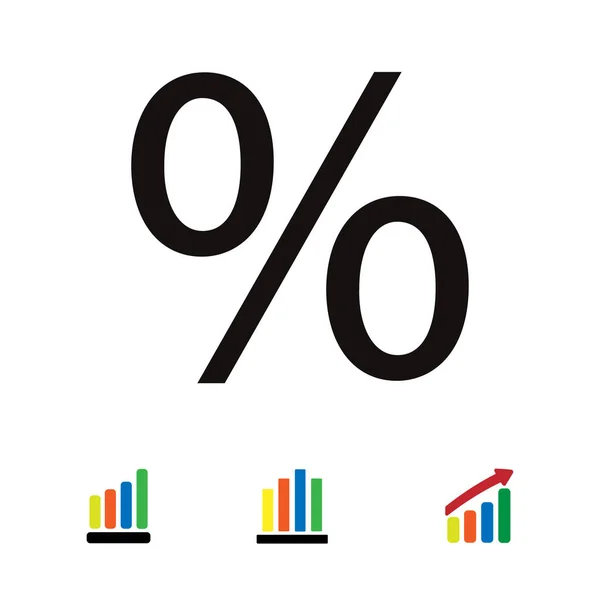 Procentteken pictogram — Stockvector