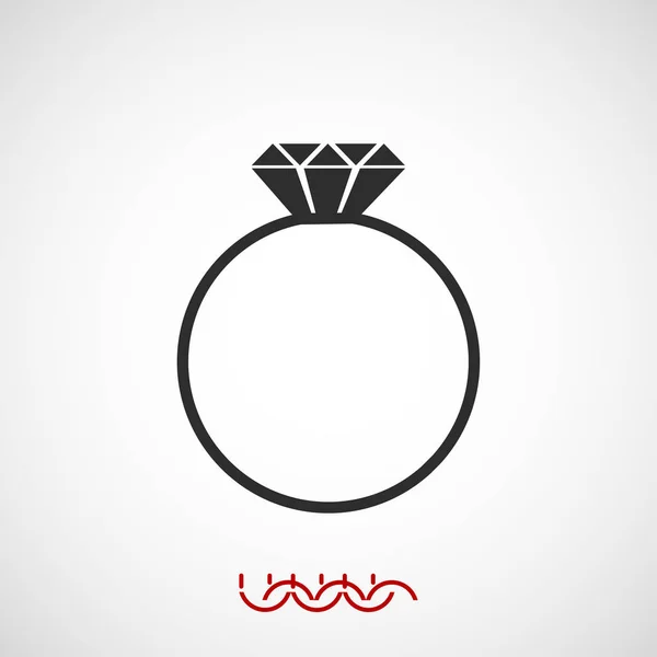 Icono de anillo signo — Vector de stock