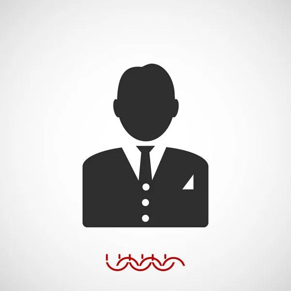 Hombre de negocios icono web — Vector de stock