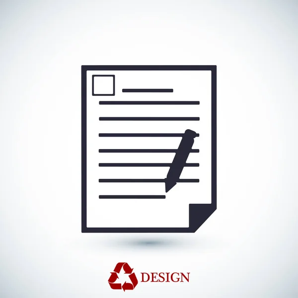 Signo de documento icono — Vector de stock