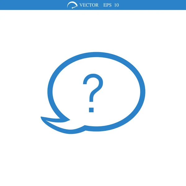 Chat, icono de pregunta — Vector de stock