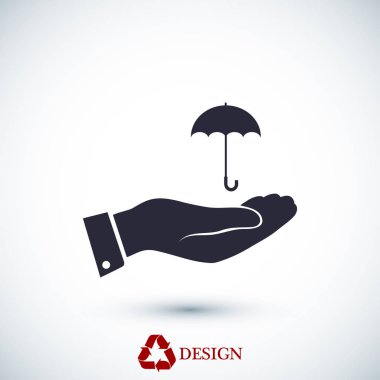 El simgesi olan şemsiye