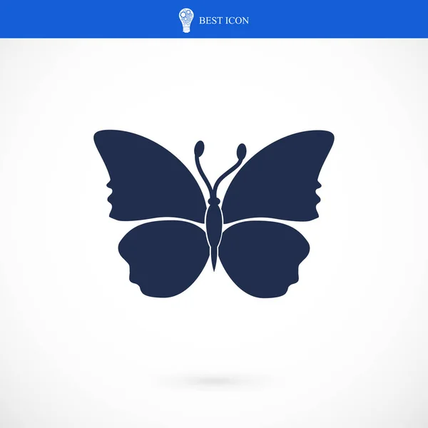 Πεταλούδα σύμβολο εικονίδιο — Διανυσματικό Αρχείο