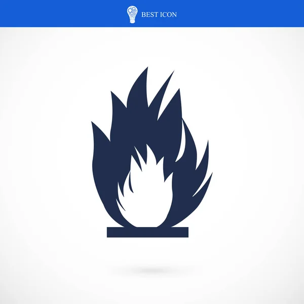Vuur teken pictogram — Stockvector