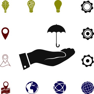 El simgesi olan şemsiye