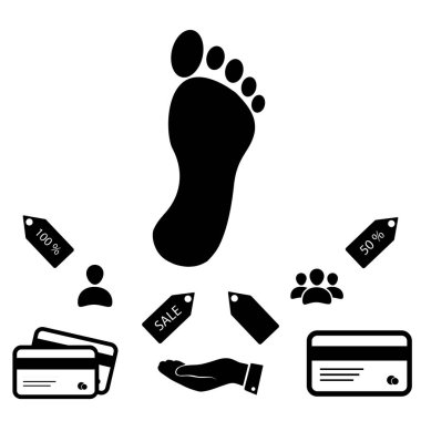 Ayak izi web simgesi