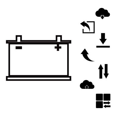 Araba pil simgesi. Vektör Eps 10