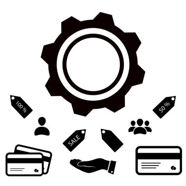 Dişli basit simgesini