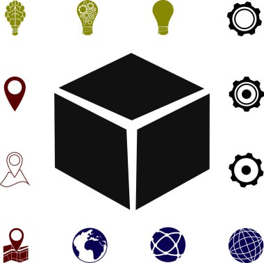  küp basit simgesini